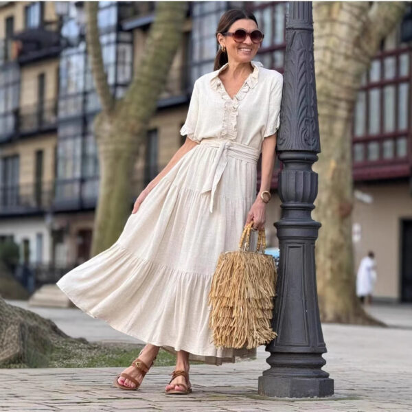 Women's Fashion Casual Polo Collar Dress - Image 3