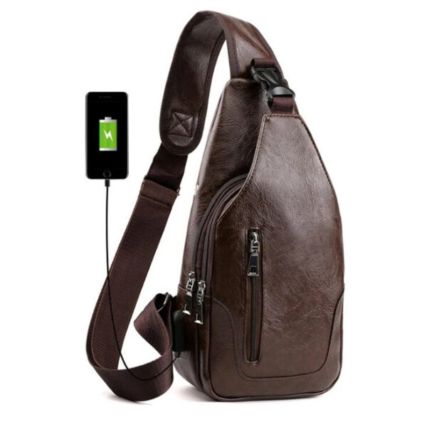 Luxury Brand Bag Leather Men Chest Bag - Image 3