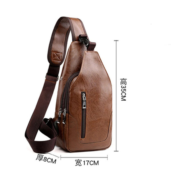 Luxury Brand Bag Leather Men Chest Bag - Image 4