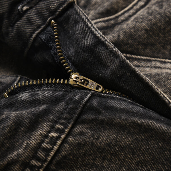 Pleated Loose Denim Trousers Men - Image 5