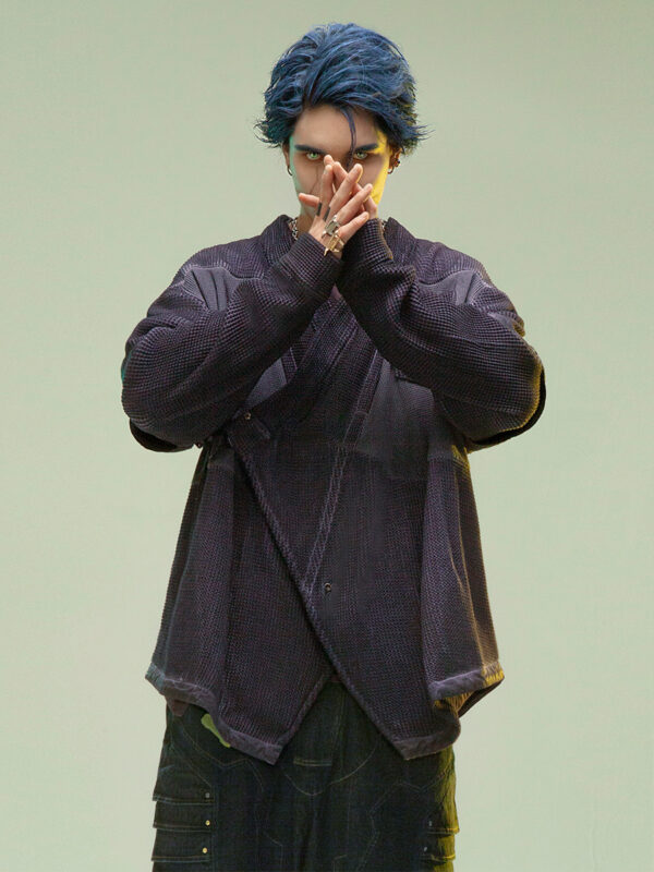 Men's  Fashion Dyed Washed Hanfu Cardigan - Image 3