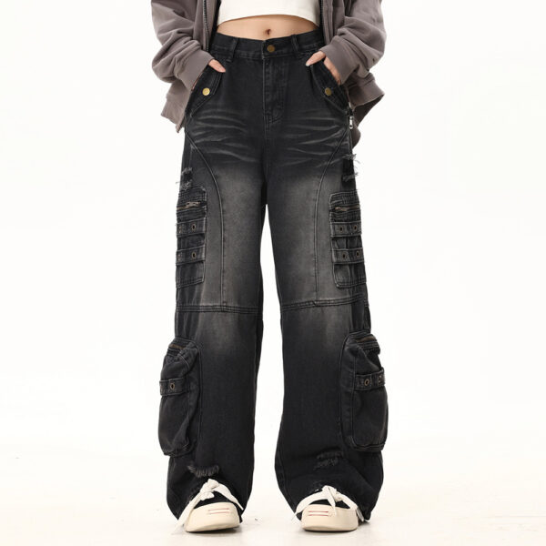 Hole Denim Overalls Men