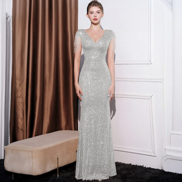 Slim Fit Slimming Long Party Dress Women - Image 4