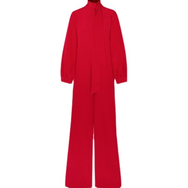Loose Wide Leg Long Sleeve Jumpsuit - Image 4