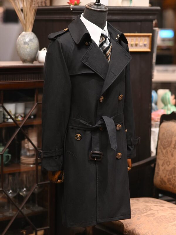 Double Breasted British Casual Raglan Sleeve Overcoat - Image 4
