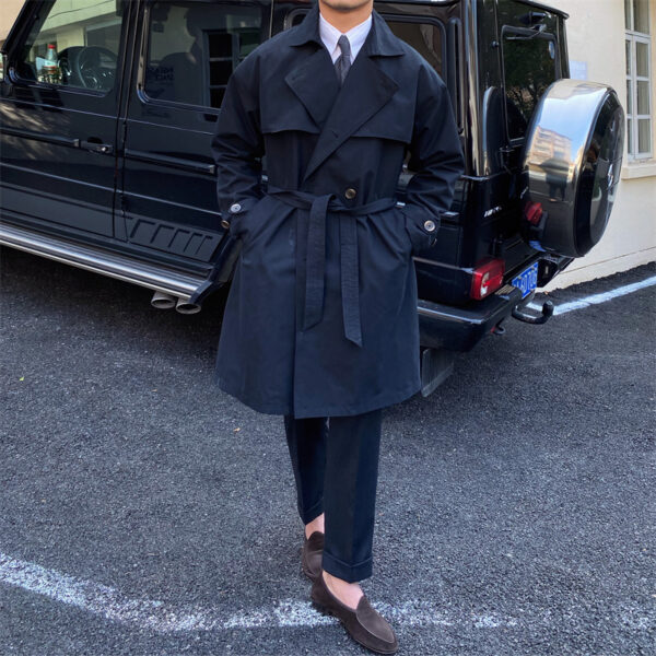 Mid-length Trench Coat With Double-breasted Lapels - Image 7