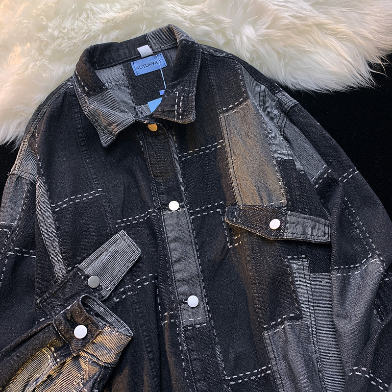 Black Denim Cardigan Jacket - Image 5