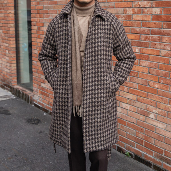 Houndstooth Men's Warm Mid-length Jacket - Image 4