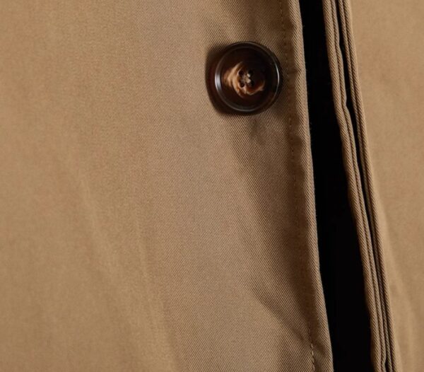 Retro Down Mid-length Trench Coat - Image 3
