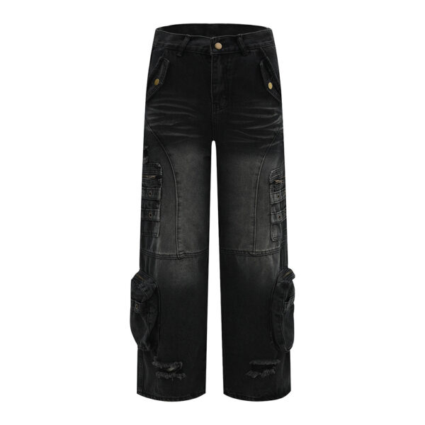 Hole Denim Overalls Men - Image 4