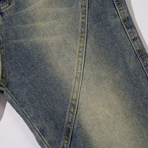 Fashion Denim Straight Mopping Pants Men - Image 2