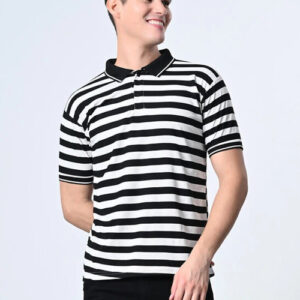 Stylish Polo T-Shirt for Men – Casual Wear Half Sleeves (Black, XL)