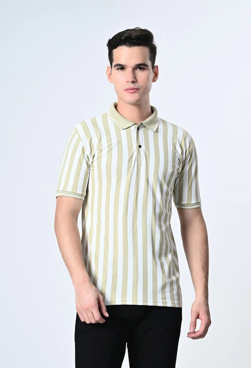 Stylish Polo T-Shirt for Men – Casual Wear Half Sleeves (Camel, XL)