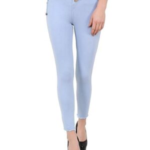 Side Dori Slim Fit Denim Jeans for Women (Size-34) (Color-LIGHT BLUE)