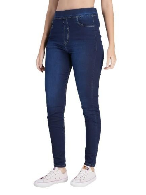 Denim Fix Elastic Women Denim Jegging (Size-30) (Color-DARK BLUE)