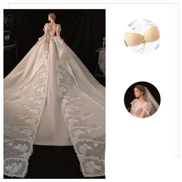 Women's Fashion Temperament Heavy-duty Trailing wedding Dress - Image 6