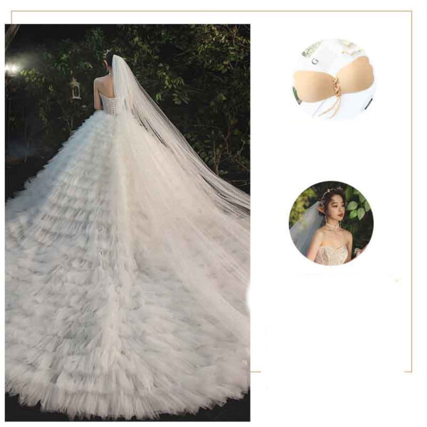 Women's Temperament Fashion Large Trailing wedding Dress - Image 2
