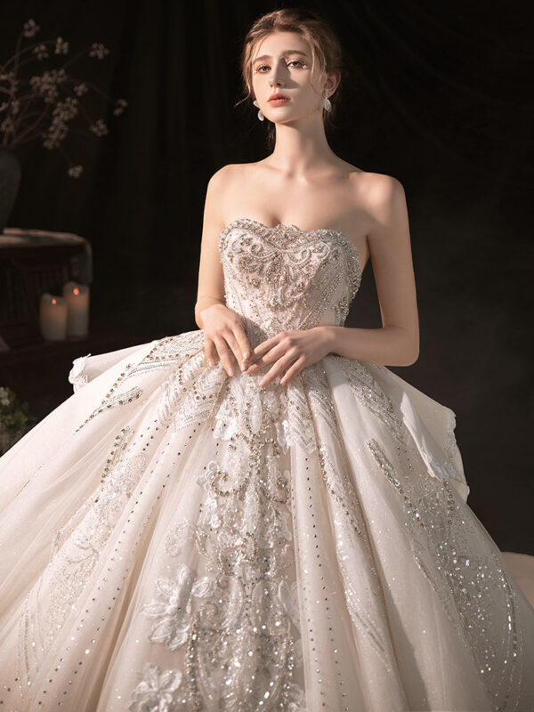 Women's Fashion Temperament Heavy-duty Trailing wedding Dress - Image 7