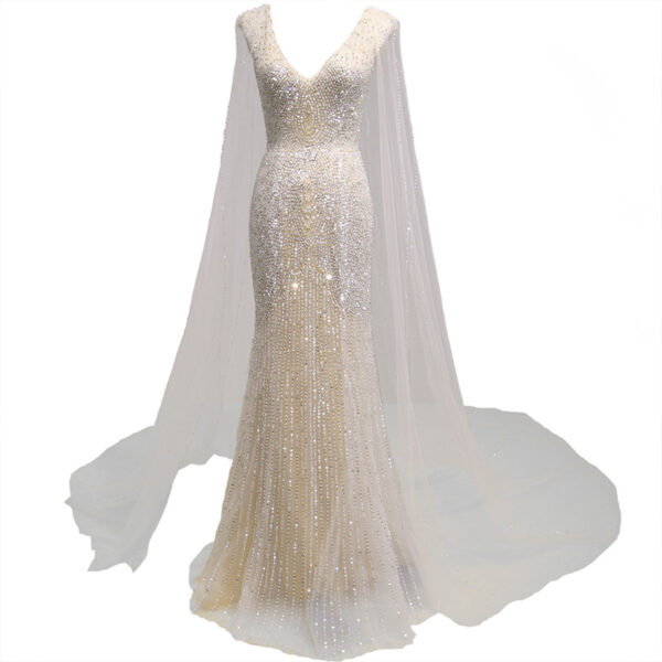 Women's Fashionable Shawl wedding  Dress - Image 2