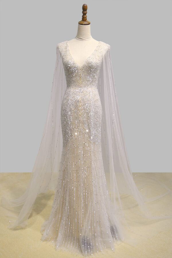 Women's Fashionable Shawl wedding  Dress - Image 4