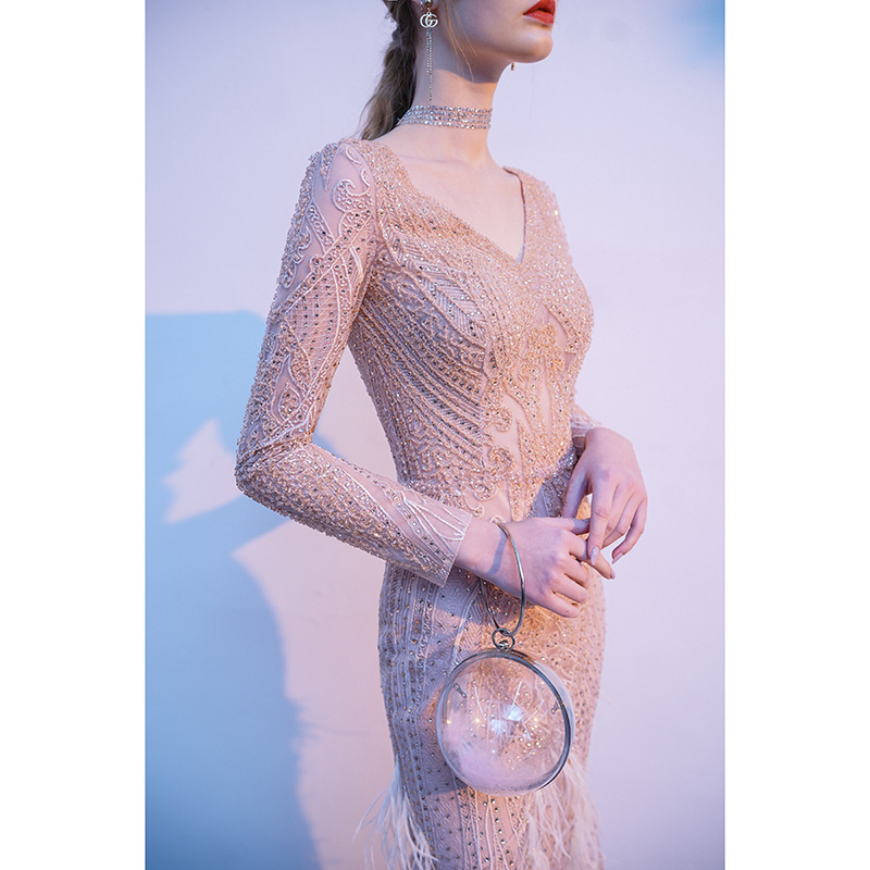 Presiding Fishtail Skirt Gold Dress - Image 3