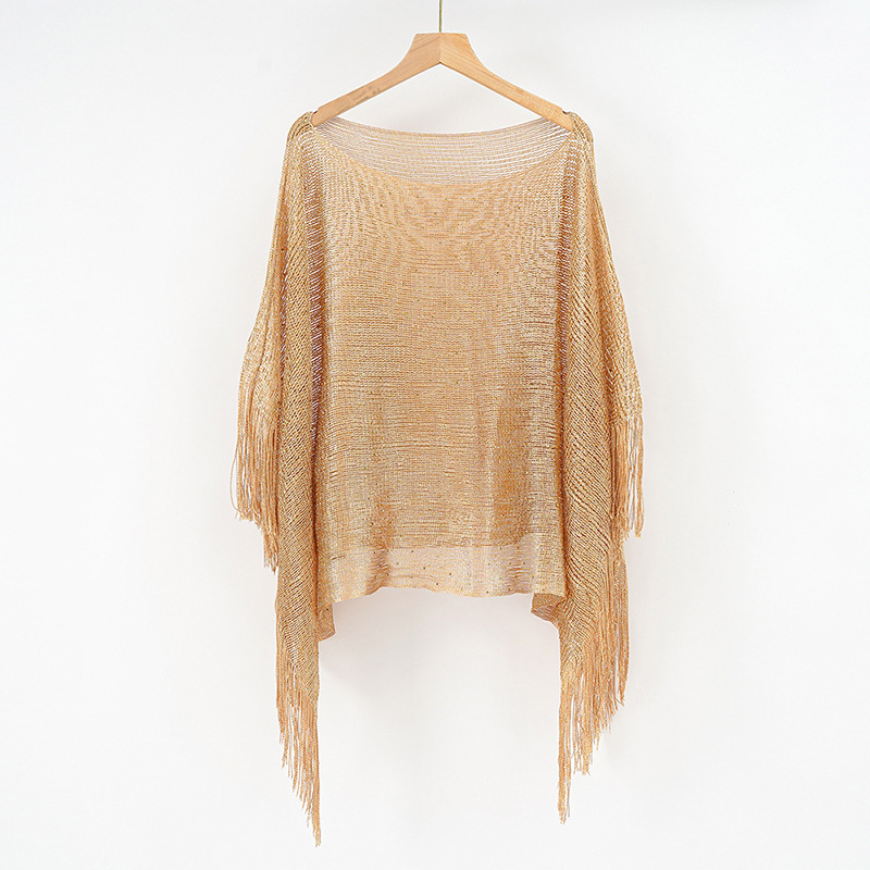 Solid Color Lace Hollow Tassel Shawl Thin - Image 5