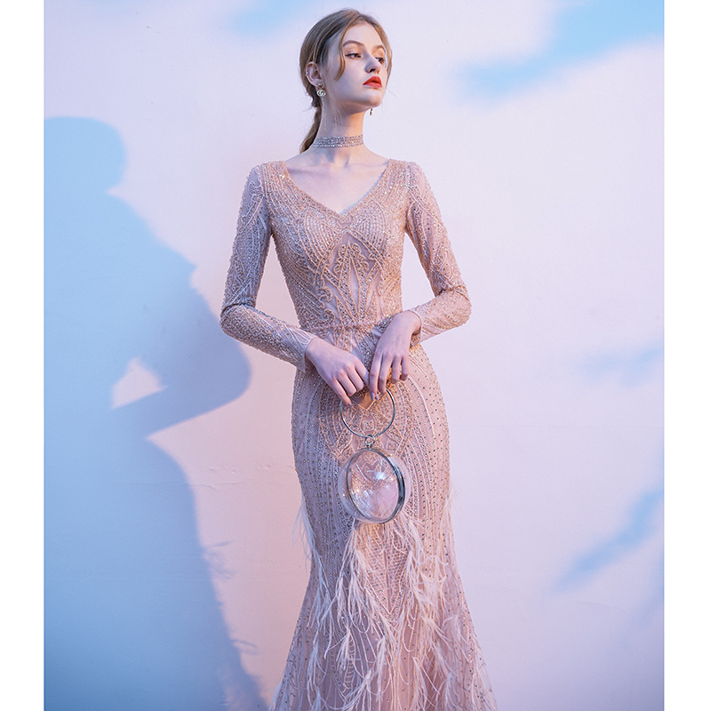 Presiding Fishtail Skirt Gold Dress - Image 2