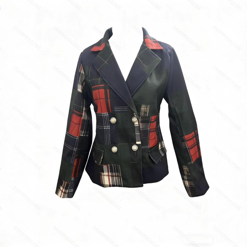 Ladies' Double-breasted Wool Suit Jacket - Image 2