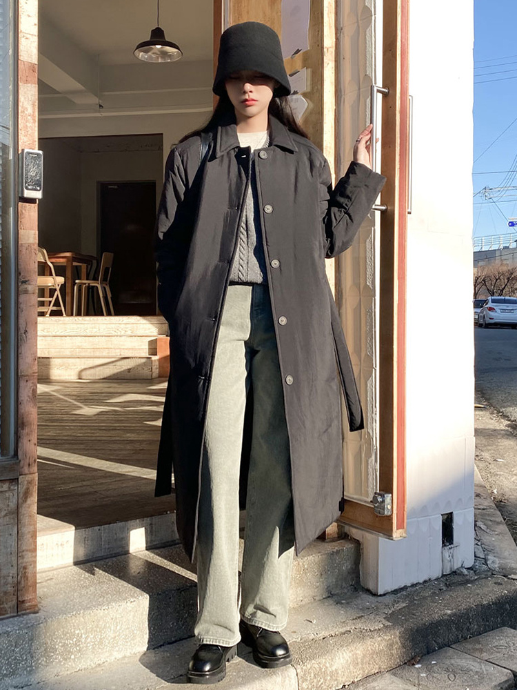 Workingwear Sect Overcomes Cotton Clothes Girl Knee Length - Image 5