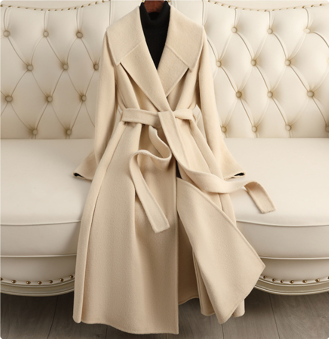 Women's Reversible Cashmere Coat Women's Mid-length - Image 2