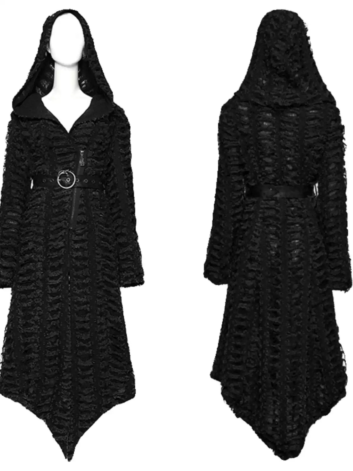 Gothic Punk Washed Heavy Industry Broken Coat - Image 5