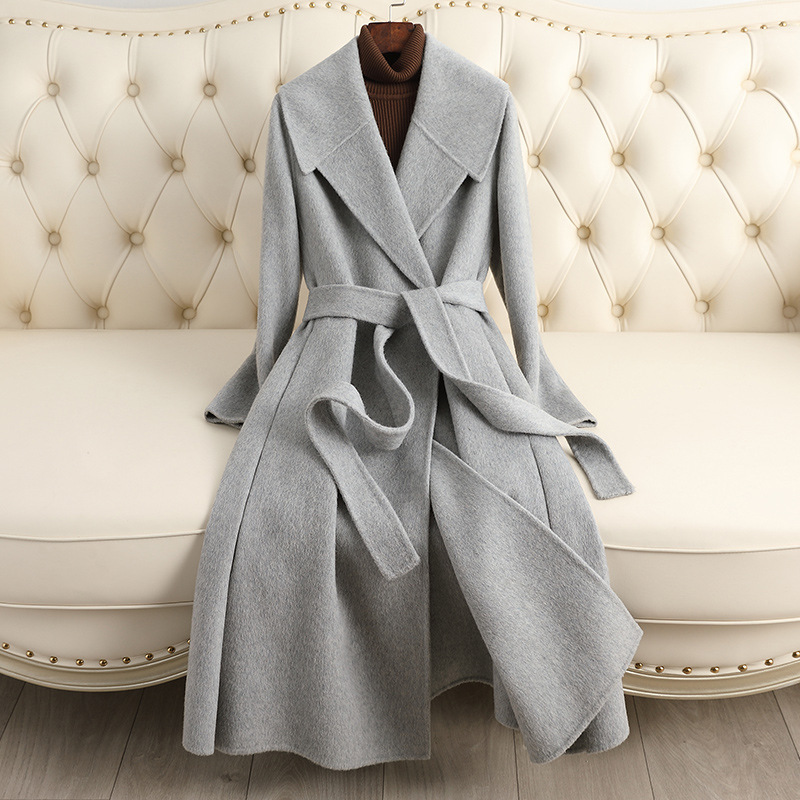 Women's Reversible Cashmere Coat Women's Mid-length - Image 6
